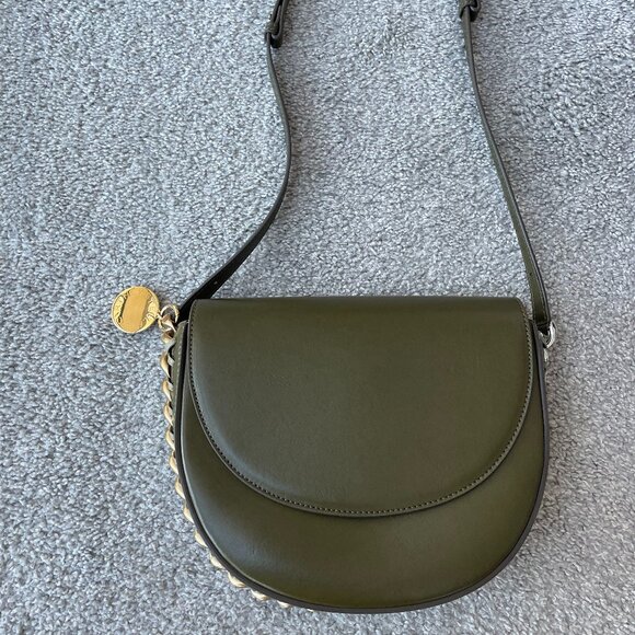 Stella McCartney Eco Alter Nappa Medium Frayme Khaki Bag - Picture 2 of 15